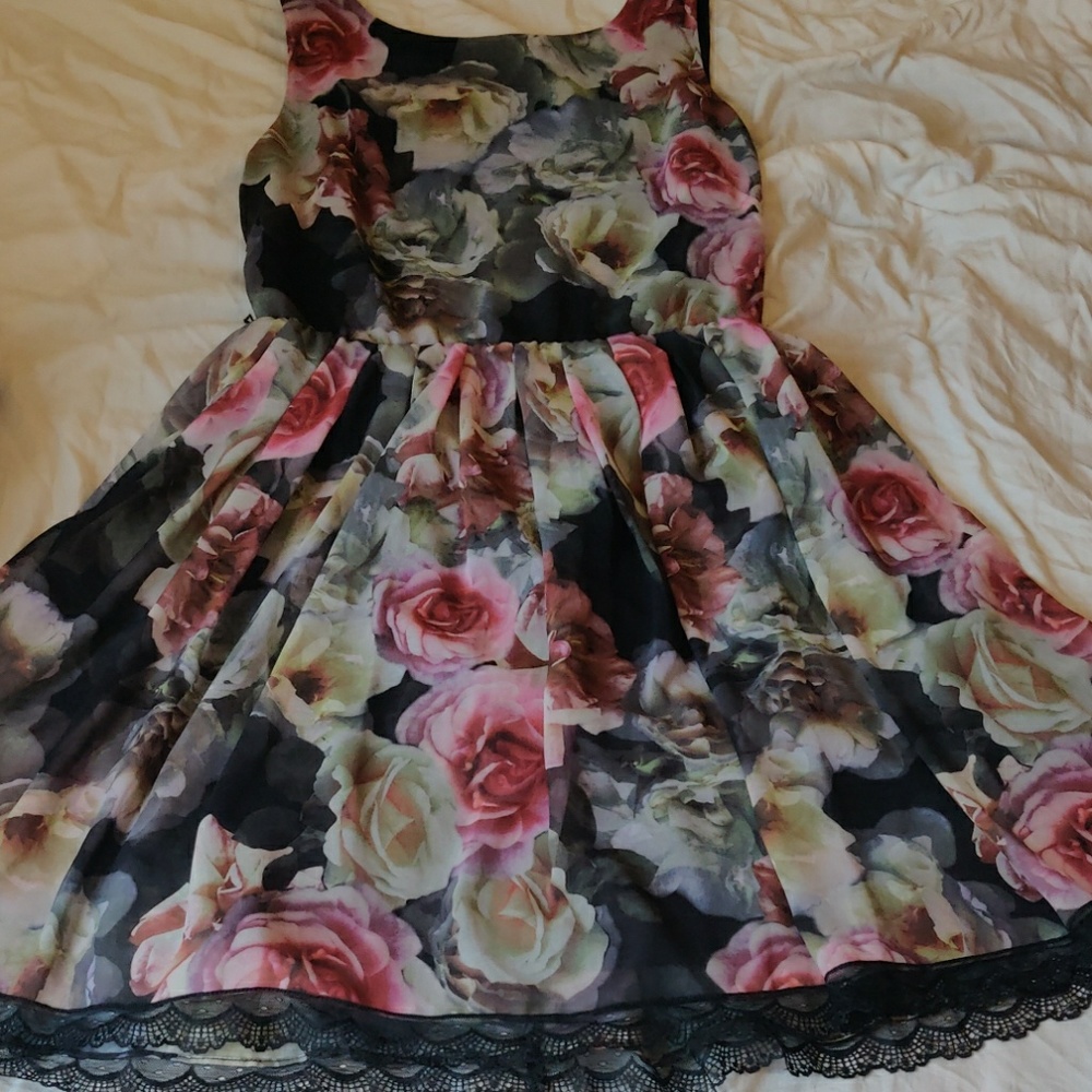 Betsey Johnson Black/ Floral dress